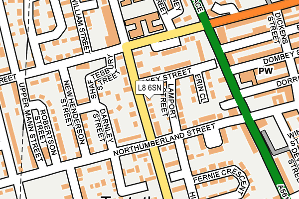 L8 6SN map - OS OpenMap – Local (Ordnance Survey) L8 6SN map - OS OpenMap – Local (Ordnance Survey)