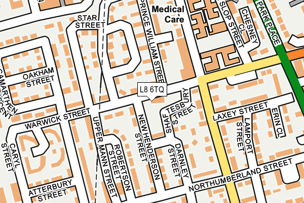 L8 6TQ map - OS OpenMap – Local (Ordnance Survey) L8 6TQ map - OS OpenMap – Local (Ordnance Survey)