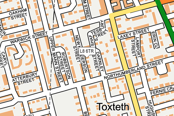 L8 6TR map - OS OpenMap – Local (Ordnance Survey) L8 6TR map - OS OpenMap – Local (Ordnance Survey)