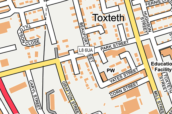 L8 6UA map - OS OpenMap – Local (Ordnance Survey) L8 6UA map - OS OpenMap – Local (Ordnance Survey)