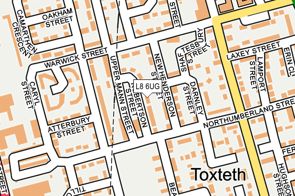 L8 6UG map - OS OpenMap – Local (Ordnance Survey) L8 6UG map - OS OpenMap – Local (Ordnance Survey)