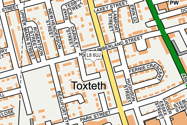 L8 6UJ map - OS OpenMap – Local (Ordnance Survey) L8 6UJ map - OS OpenMap – Local (Ordnance Survey)