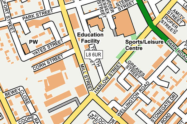 L8 6UR map - OS OpenMap – Local (Ordnance Survey) L8 6UR map - OS OpenMap – Local (Ordnance Survey)