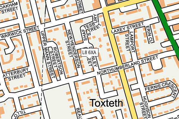 L8 6XA map - OS OpenMap – Local (Ordnance Survey) L8 6XA map - OS OpenMap – Local (Ordnance Survey)