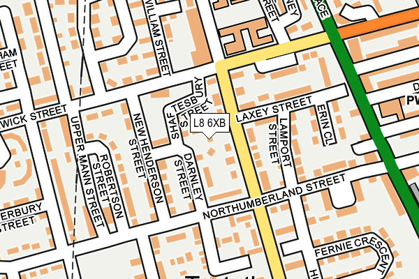 L8 6XB map - OS OpenMap – Local (Ordnance Survey) L8 6XB map - OS OpenMap – Local (Ordnance Survey)