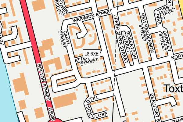 L8 6XE map - OS OpenMap – Local (Ordnance Survey) L8 6XE map - OS OpenMap – Local (Ordnance Survey)