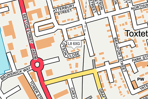 L8 6XG map - OS OpenMap – Local (Ordnance Survey)
