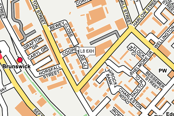 L8 6XH map - OS OpenMap – Local (Ordnance Survey) L8 6XH map - OS OpenMap – Local (Ordnance Survey)