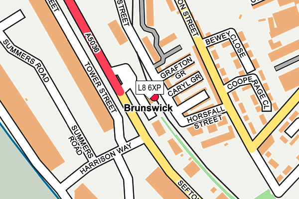 L8 6XP map - OS OpenMap – Local (Ordnance Survey) L8 6XP map - OS OpenMap – Local (Ordnance Survey)