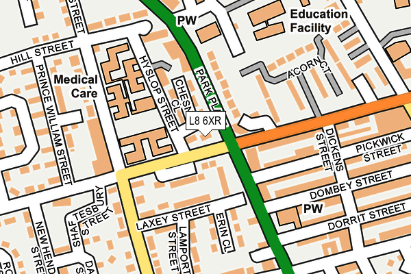 L8 6XR map - OS OpenMap – Local (Ordnance Survey) L8 6XR map - OS OpenMap – Local (Ordnance Survey)