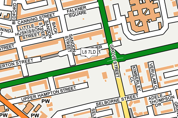 L8 7LD map - OS OpenMap – Local (Ordnance Survey) L8 7LD map - OS OpenMap – Local (Ordnance Survey)