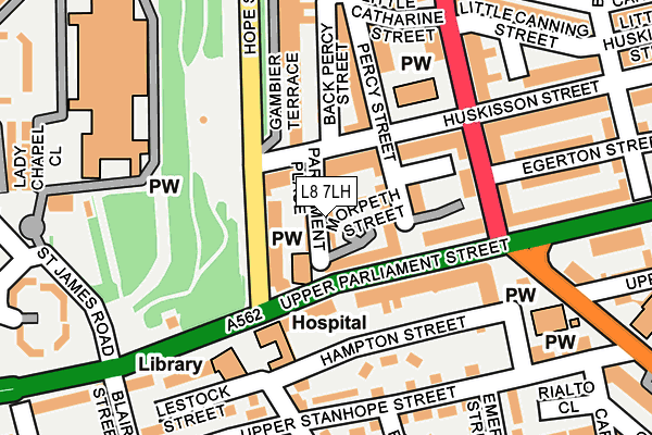 L8 7LH map - OS OpenMap – Local (Ordnance Survey) L8 7LH map - OS OpenMap – Local (Ordnance Survey)