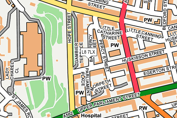 L8 7LX map - OS OpenMap – Local (Ordnance Survey) L8 7LX map - OS OpenMap – Local (Ordnance Survey)