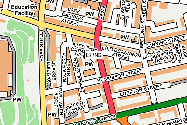 L8 7NG map - OS OpenMap – Local (Ordnance Survey) L8 7NG map - OS OpenMap – Local (Ordnance Survey)