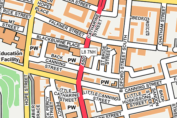 L8 7NH map - OS OpenMap – Local (Ordnance Survey) L8 7NH map - OS OpenMap – Local (Ordnance Survey)