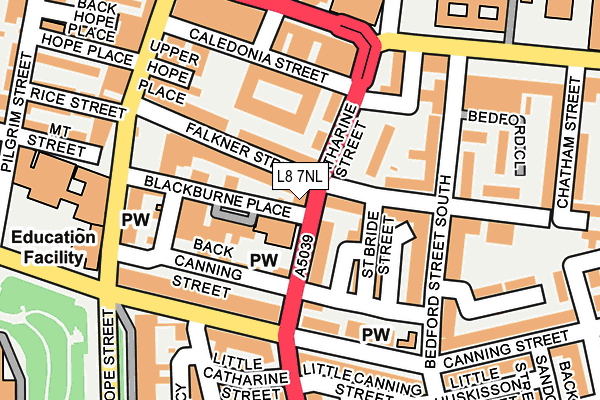 L8 7NL map - OS OpenMap – Local (Ordnance Survey) L8 7NL map - OS OpenMap – Local (Ordnance Survey)
