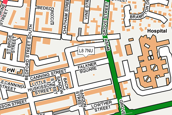 L8 7NU map - OS OpenMap – Local (Ordnance Survey) L8 7NU map - OS OpenMap – Local (Ordnance Survey)