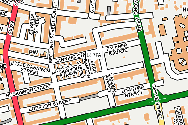 L8 7PA map - OS OpenMap – Local (Ordnance Survey) L8 7PA map - OS OpenMap – Local (Ordnance Survey)