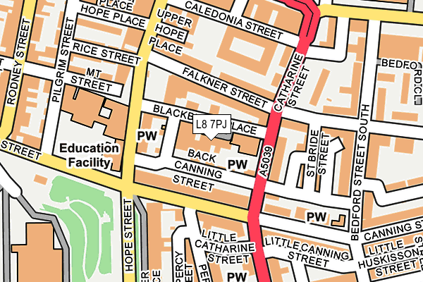 L8 7PJ map - OS OpenMap – Local (Ordnance Survey) L8 7PJ map - OS OpenMap – Local (Ordnance Survey)