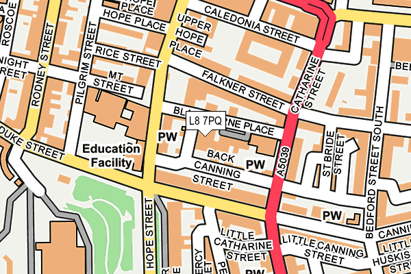 L8 7PQ map - OS OpenMap – Local (Ordnance Survey) L8 7PQ map - OS OpenMap – Local (Ordnance Survey)
