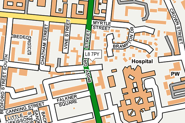 L8 7PY map - OS OpenMap – Local (Ordnance Survey) L8 7PY map - OS OpenMap – Local (Ordnance Survey)