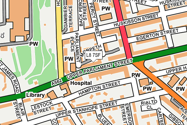 L8 7SF map - OS OpenMap – Local (Ordnance Survey) L8 7SF map - OS OpenMap – Local (Ordnance Survey)