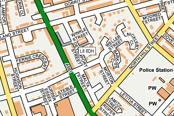 L8 8DH map - OS OpenMap – Local (Ordnance Survey) L8 8DH map - OS OpenMap – Local (Ordnance Survey)