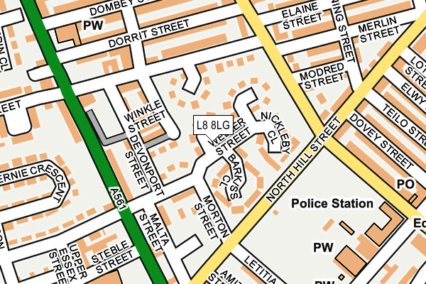 L8 8LG map - OS OpenMap – Local (Ordnance Survey) L8 8LG map - OS OpenMap – Local (Ordnance Survey)