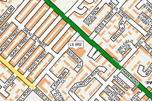 L8 9RE map - OS OpenMap – Local (Ordnance Survey) L8 9RE map - OS OpenMap – Local (Ordnance Survey)