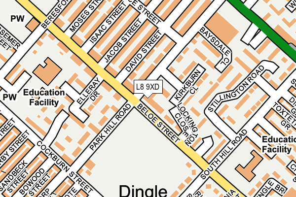 L8 9XD map - OS OpenMap – Local (Ordnance Survey) L8 9XD map - OS OpenMap – Local (Ordnance Survey)