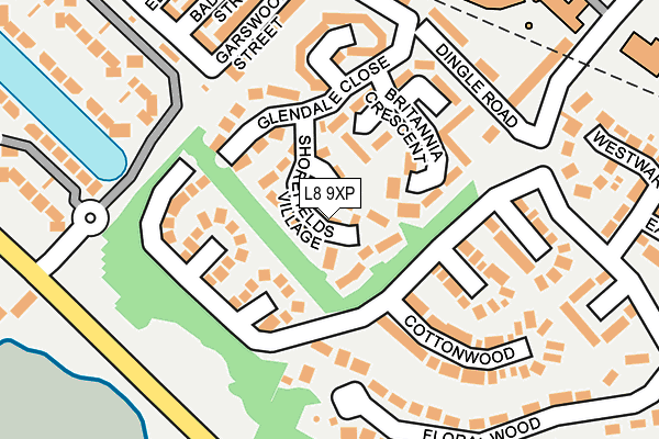 L8 9XP map - OS OpenMap – Local (Ordnance Survey) L8 9XP map - OS OpenMap – Local (Ordnance Survey)