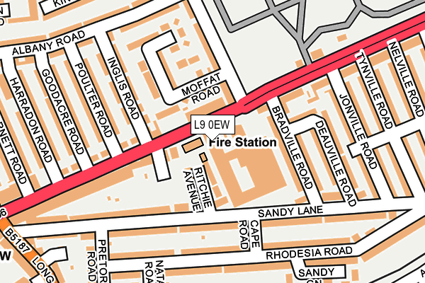 L9 0EW map - OS OpenMap – Local (Ordnance Survey) L9 0EW map - OS OpenMap – Local (Ordnance Survey)