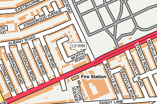 L9 0HN map - OS OpenMap – Local (Ordnance Survey) L9 0HN map - OS OpenMap – Local (Ordnance Survey)