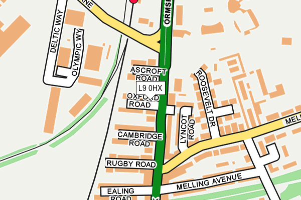 L9 0HX map - OS OpenMap – Local (Ordnance Survey) L9 0HX map - OS OpenMap – Local (Ordnance Survey)