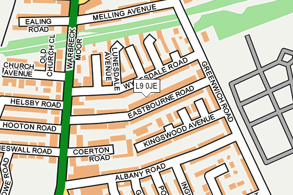 L9 0JE map - OS OpenMap – Local (Ordnance Survey) L9 0JE map - OS OpenMap – Local (Ordnance Survey)