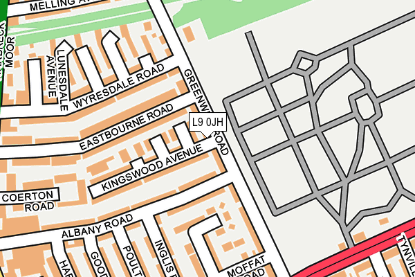 L9 0JH map - OS OpenMap – Local (Ordnance Survey) L9 0JH map - OS OpenMap – Local (Ordnance Survey)