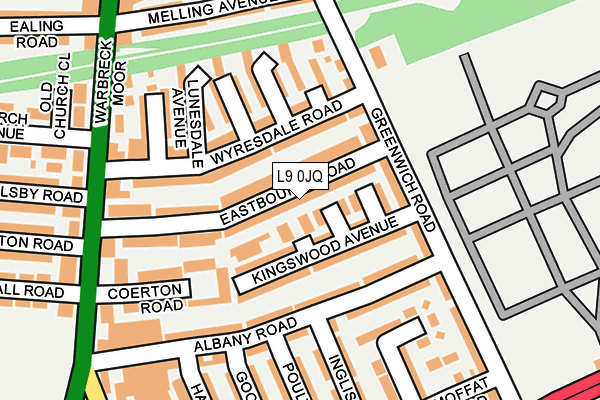 L9 0JQ map - OS OpenMap – Local (Ordnance Survey)