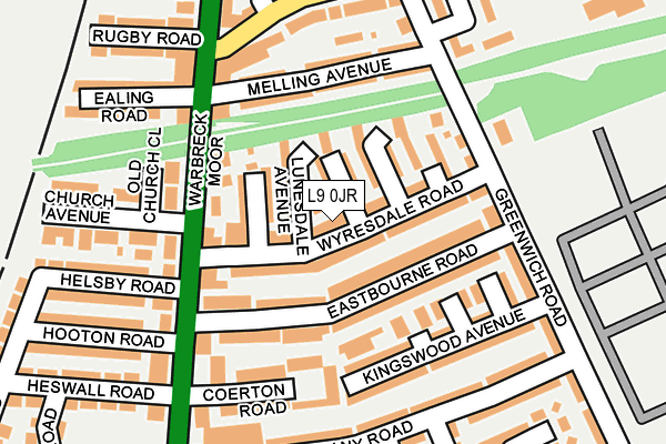 L9 0JR map - OS OpenMap – Local (Ordnance Survey)