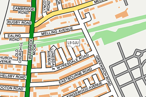 L9 0JU map - OS OpenMap – Local (Ordnance Survey) L9 0JU map - OS OpenMap – Local (Ordnance Survey)