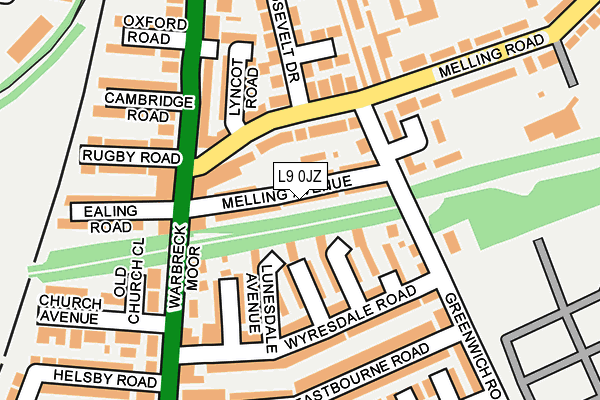 L9 0JZ map - OS OpenMap – Local (Ordnance Survey) L9 0JZ map - OS OpenMap – Local (Ordnance Survey)