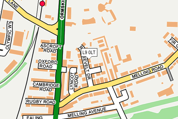 L9 0LT map - OS OpenMap – Local (Ordnance Survey) L9 0LT map - OS OpenMap – Local (Ordnance Survey)