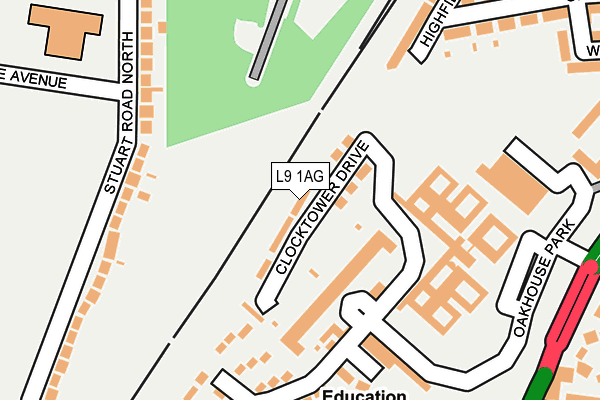 L9 1AG map - OS OpenMap – Local (Ordnance Survey) L9 1AG map - OS OpenMap – Local (Ordnance Survey)