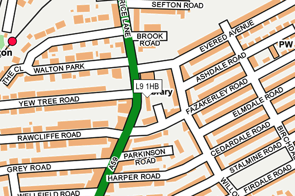 L9 1HB map - OS OpenMap – Local (Ordnance Survey) L9 1HB map - OS OpenMap – Local (Ordnance Survey)