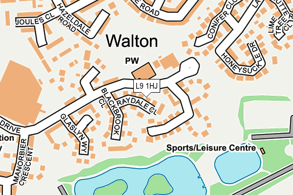 L9 1HJ map - OS OpenMap – Local (Ordnance Survey) L9 1HJ map - OS OpenMap – Local (Ordnance Survey)