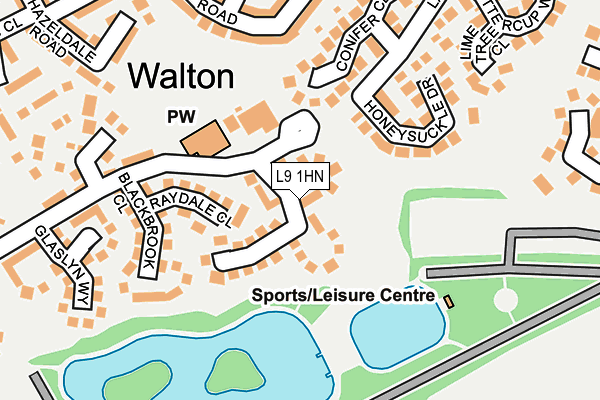 L9 1HN map - OS OpenMap – Local (Ordnance Survey)