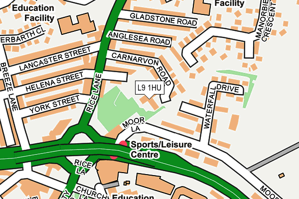 L9 1HU map - OS OpenMap – Local (Ordnance Survey) L9 1HU map - OS OpenMap – Local (Ordnance Survey)
