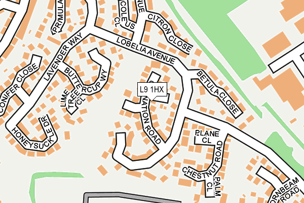 L9 1HX map - OS OpenMap – Local (Ordnance Survey)