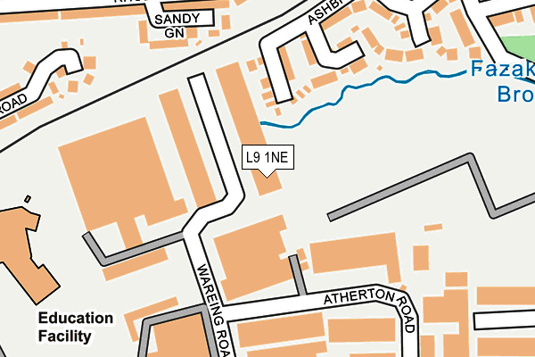 L9 1NE map - OS OpenMap – Local (Ordnance Survey) L9 1NE map - OS OpenMap – Local (Ordnance Survey)