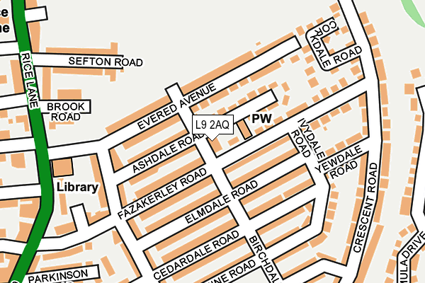 L9 2AQ map - OS OpenMap – Local (Ordnance Survey) L9 2AQ map - OS OpenMap – Local (Ordnance Survey)