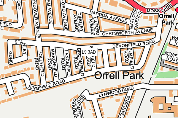 L9 3AD map - OS OpenMap – Local (Ordnance Survey) L9 3AD map - OS OpenMap – Local (Ordnance Survey)